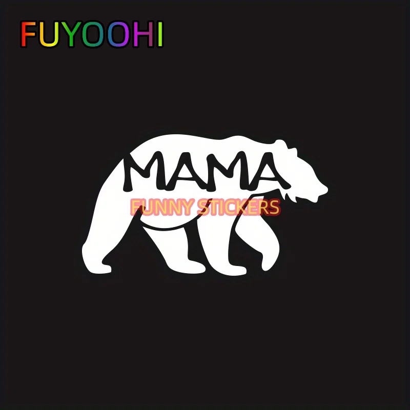 FUYOOHI BEAR Vinyl Car Sticker, Irregular Self-Adhesive Decal for Motorcycle