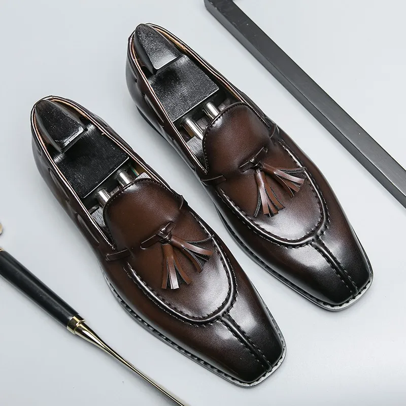 2026 New Luxury Men Slip On Tassels Loafter Leisure Leather Shoes Male Comfortable Sneakers Tenis Masculino Zapatos Hombre
