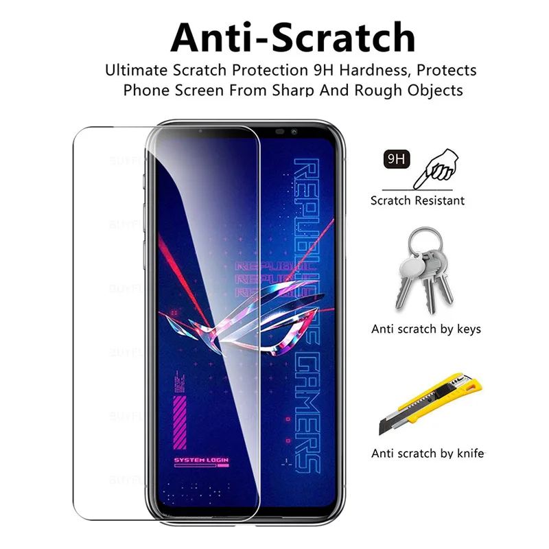 3Pcs Tempered Glass For Asus ROG Phone 6 Pro 6D Ultimate Glass Screen Protector for Asus ROG 6 Protective Film Glass Shield