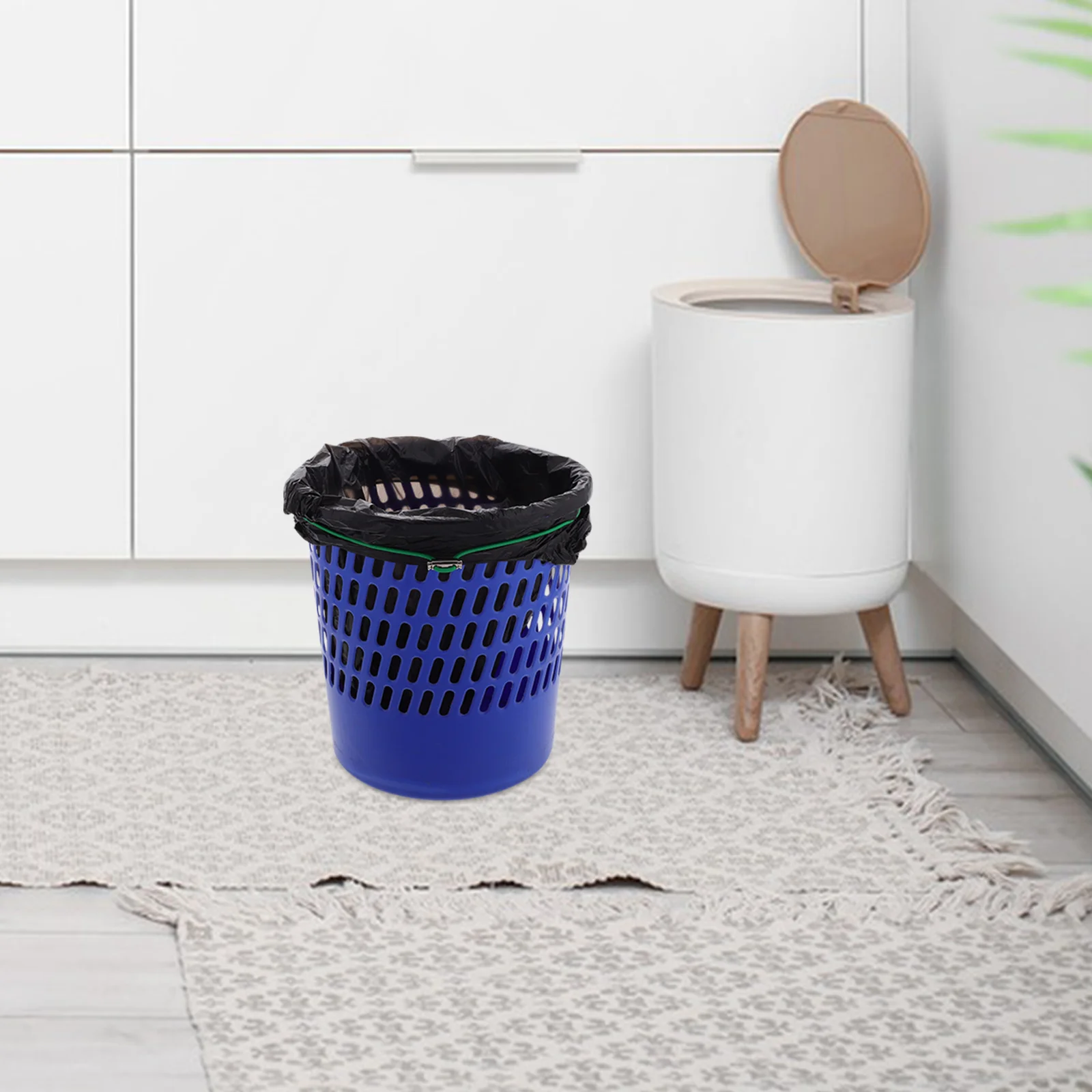 

6pcs Adjustable Elastic Trash Can Strap Rubber Bands For Garbage Bin Bag Fasteners Household Waste Basket Litter Box Band