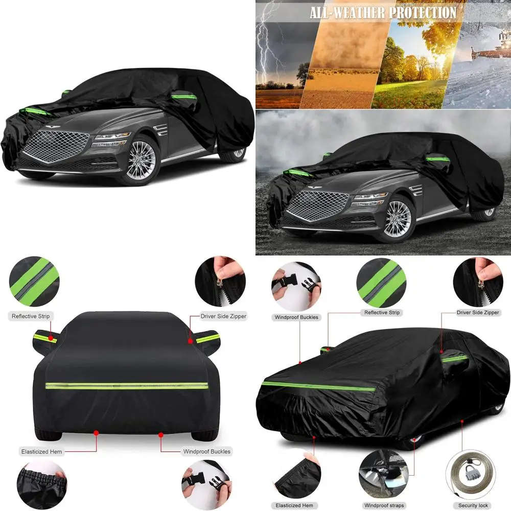 

All-Weather 6-Layer Car Cover with Door Zipper and Windproof Design for 2016-2025 G80 Models