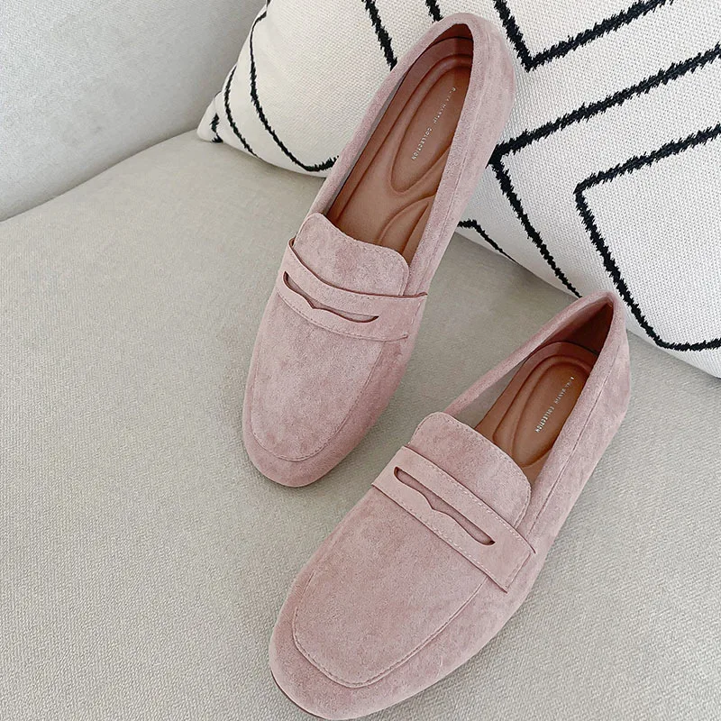 2022 New Women Flat Shoes Woman Loafers Spring Autumn Casual Suede Slip on Woman Shoe Comfortable Lightweight Shoe Mujer Sapato