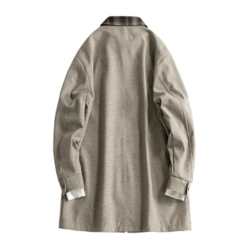 Men's Extended-Size 8XL British-Style Long Trench Coat 4 Big Size 8XL Men Long Trench Coat British Style Vintage Windbreaker Male England Business Classic Winter Khaki Jacket Plus Large 4