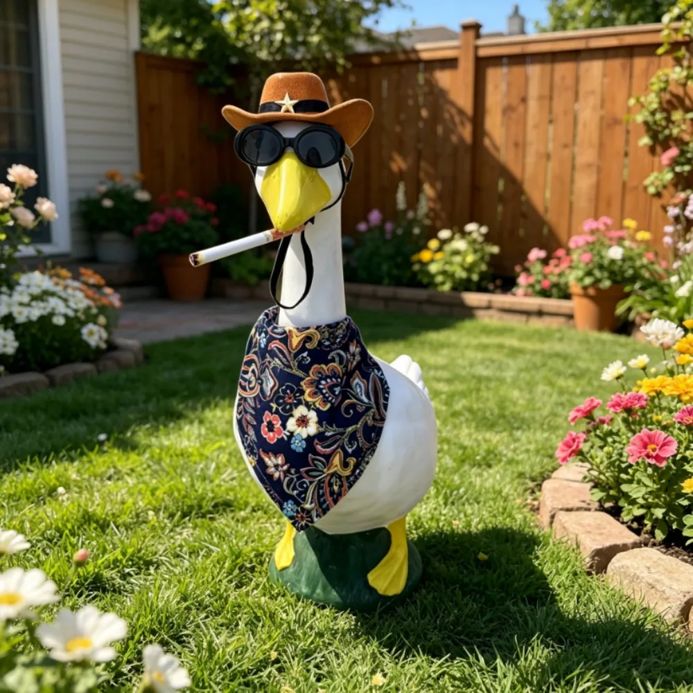 Goose Not Included Outdoor Garden Patio Floral Paisley Bandana Scarf Western Porch Goose Costume Set Exclude Goose