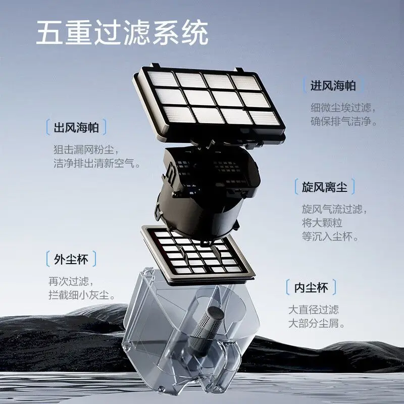 مكنسة كهربائية أفقية للاستخدام المنزلي، شفط قوي وإزالة العث، مكنسة كهربائية سلكية عالية الطاقة