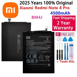 100% Original 4500mAh BM4J Battery For Xiaomi Redmi Note 8 Pro Note8 Pro Genuine Replacement Phone Batteries+Fast Shipping