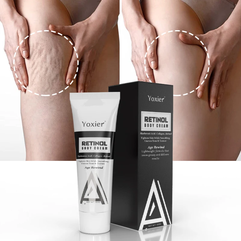 Retinol Vitamin E Body Cream Lifting Tighten Abdominal Shaping Firm Arm Massage Moisturizing Skin Remove Cellulite Care Cream