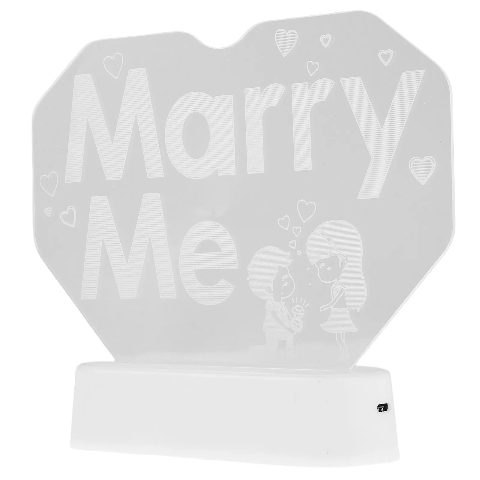 Warm Glow Marry Me Neon Light Lamp Creative Romantic Visual LED Decor for Proposal Wedding Anniversary Valentine's Day Night
