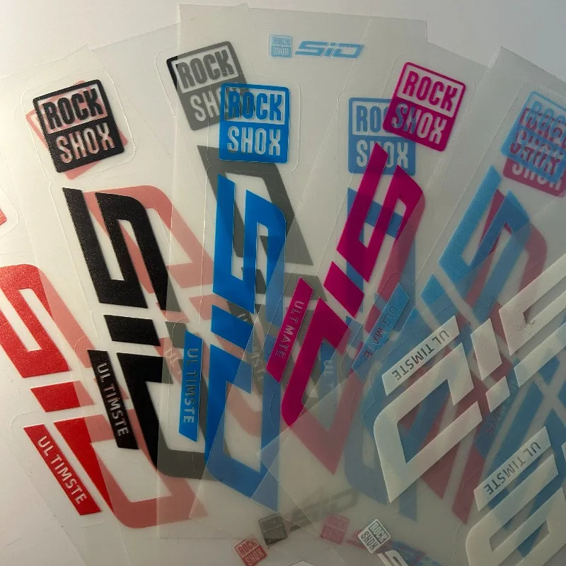 1SET Multi-color MTB Fork Stickers – SID Ultimate Style Waterproof Decals for Bicycle Upgrade