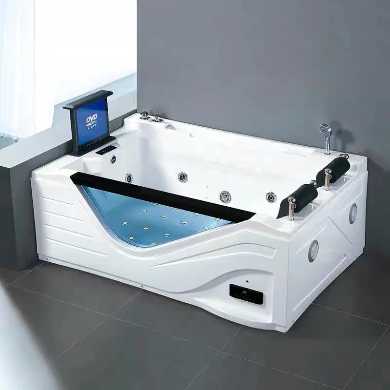 Hotel Bathroom Luxury 2 Person Whirlpool Acrylic Massage Bathtub Bath Freestanding Hydromassage With Automatic