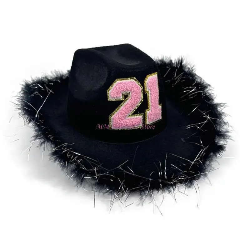 

49ME плюшевый и пластиковый костюм-шляпа, уникальный головной убор для вечеринки, стильные джинсы на день рождения для 21-го дня