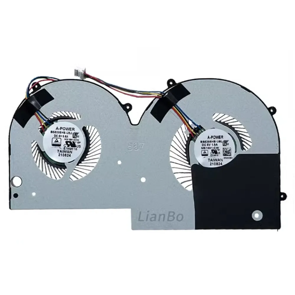 For MSI Summit E16 Flip Evo MS-1591 Laptop Cooing Fan BS5005HS-U3J/U5L DC5V