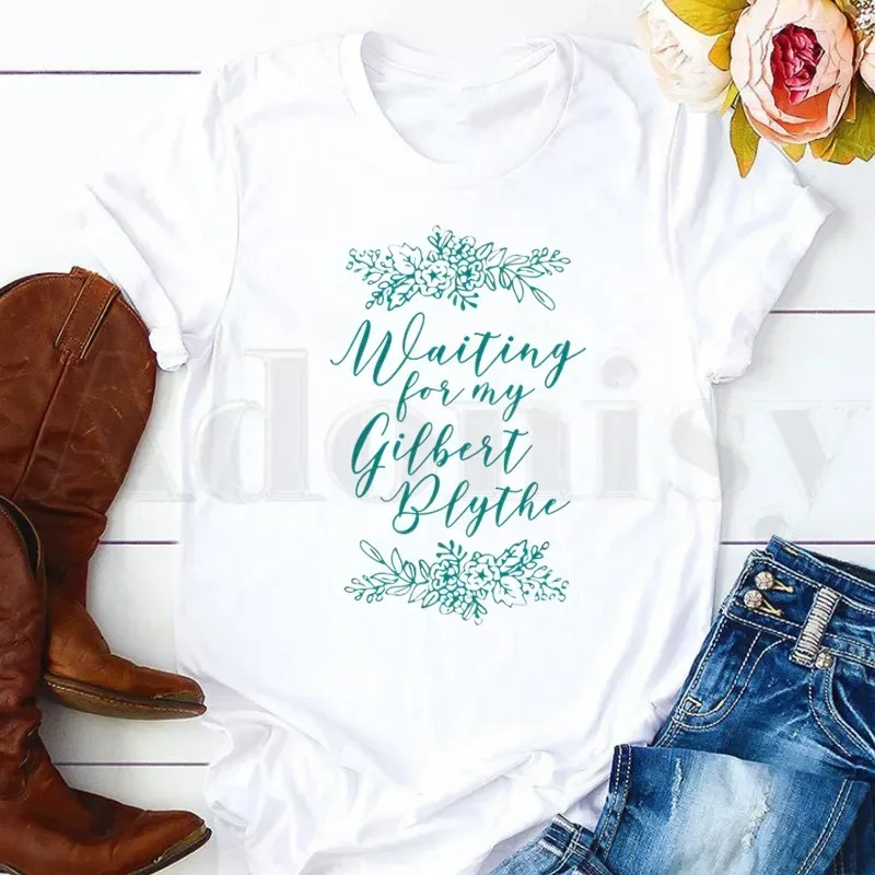 Anne Shirley Green Gables Women White Shirt Graphic Short Sleeve Summer Clothes Female Tops Tees Women\'s T-shirt Drop Shipping