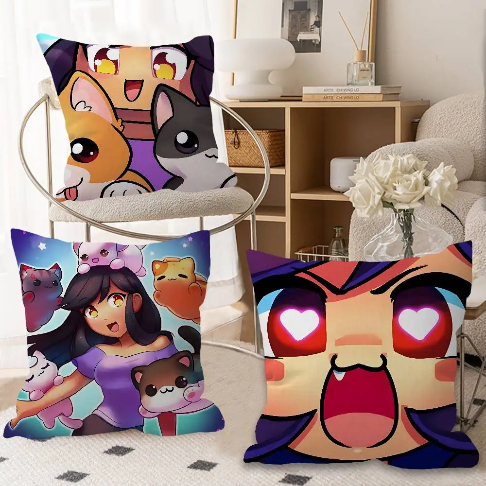Cute Aphmau Cushion Cover Inches Farmhouse Decor Home Throw Pillow Covers for Couch Decorations