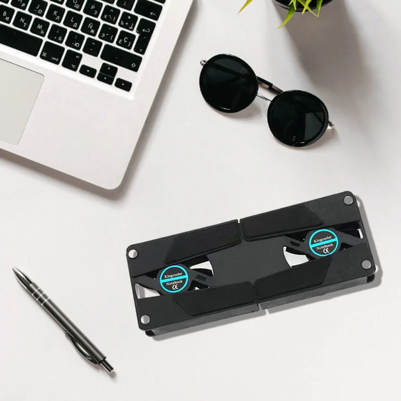 Foldable Cooling Pad for Laptop with Double Fans USB Powered Laptop Stand Cooler for 7-15 Inch Notebook PC LCD Display Holder