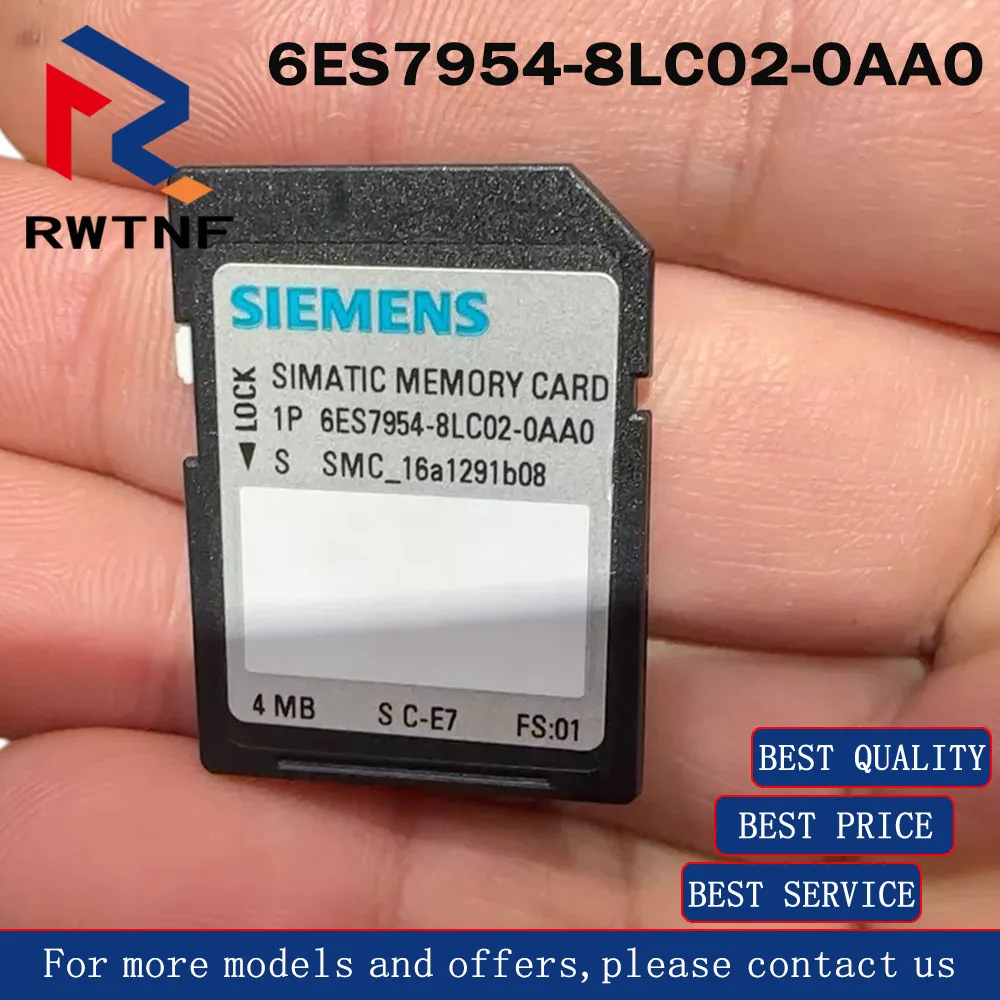 

Brand New Genuine 6ES7954-8LC02-0AA0 SIEMENS 4MB Memory Card, dedicated for SIMATIC S7-1200 and 1500 series PLC modules
