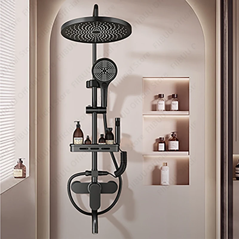 Ensemble de douche de Massage à l'eau à pression, système de douche à économie d'eau, pomme de douche moderne et minimaliste, Combo réglable, accessoires de salle de bains