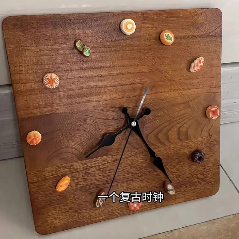 

Ancient Style Wall Hanging Clock Retro Wooden Living Room And Dining Room Wall Clocks Watch Home Decoration Ornaments