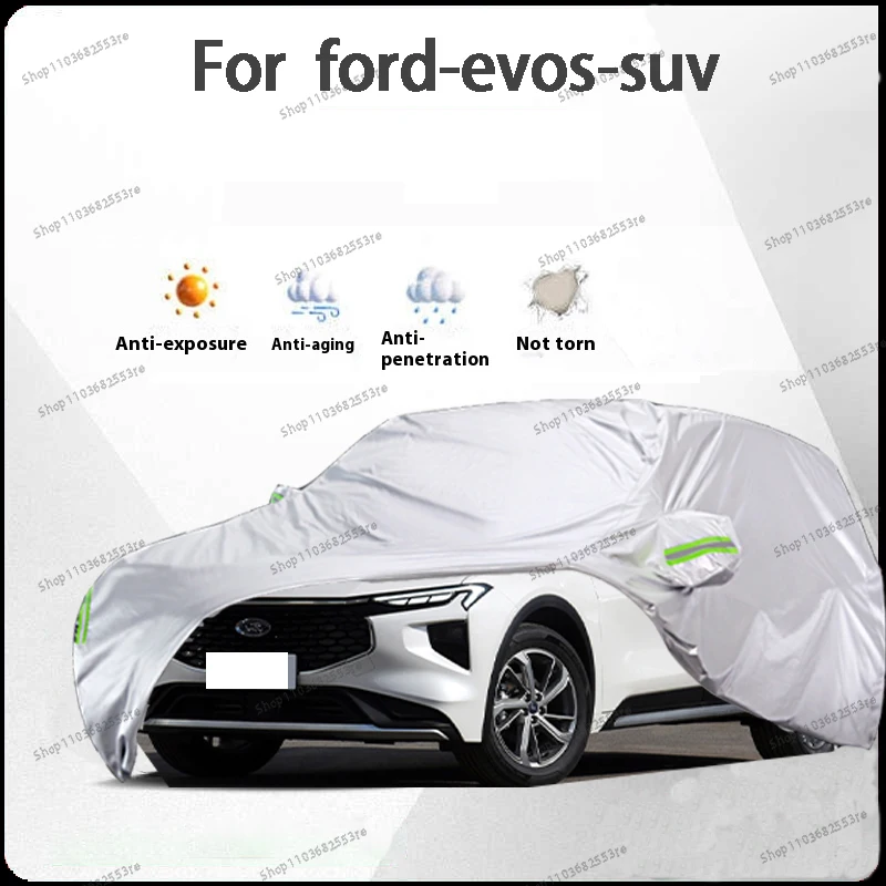 

For Ford Evos Fit Car Cover - Waterproof, Dustproof, Sunshade (UV), Snowproof | Silve Full Cover with All-Day Protection