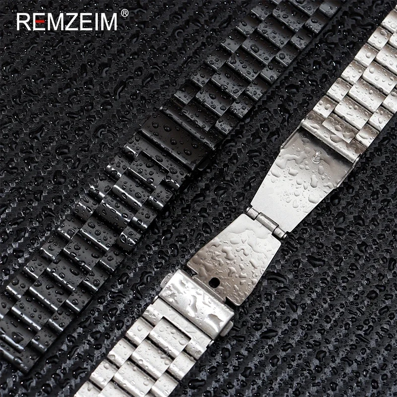 Men\'s Business Wristwatch Strap 18mm 20mm 22mm Stainless Steel Watchband Accessories