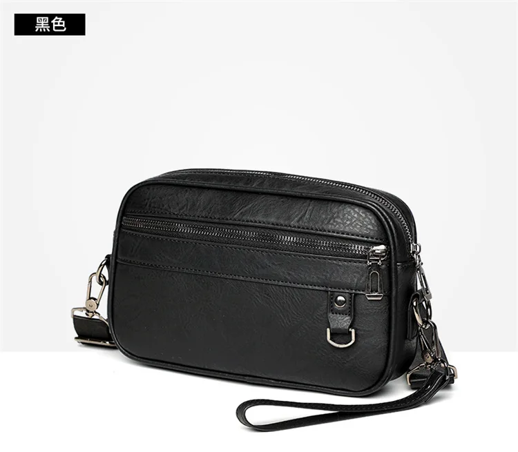 Neue Umhängetasche für Herren, Clutches, Modische Schultertaschen für Herren, Luxus-Leder-Quadrat-Handtaschen, Business-Geldbörse, Clutch, Pendler-Umhängetaschen – Detail 26