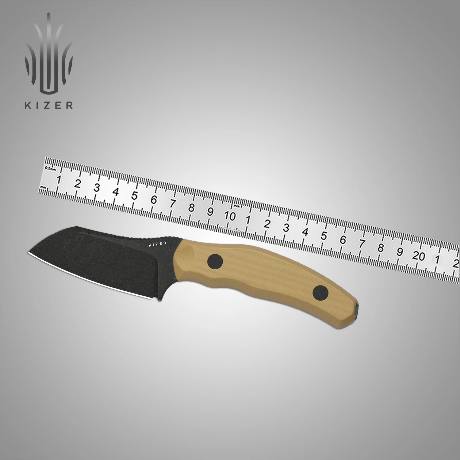 

Kizer EDC Fixed Blade Knife 1116A1/1116A2/1116A3 Bulldog Fix 14C28N Steel Blade with G10 Handle Camping Outdoor Knives