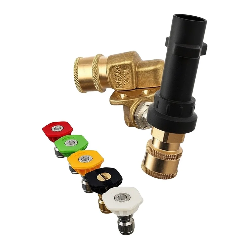Replacement Spray Tips Pressure Washer Nozzle 4500 PSI Capacity Five Rotation Angles Red For Heavy-duty Cleaning