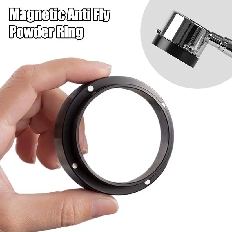 

58/51MM Coffee Catcher Ring Anti-fly Powder Ring Aluminum Portafilter Accessories for Espresso Coffee Powder Funnel Coffee Tools