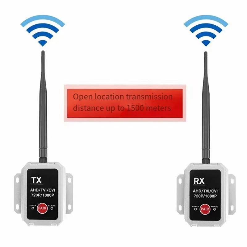 Wireless Transceiver AHD Wireless Transmitter/Receiver For Up To 1080P Wired Truck Camera Transmitter Easy To Use EU Plug