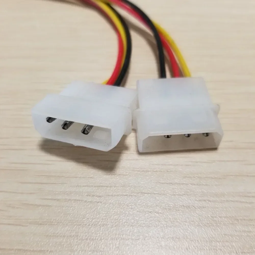 1 pcs ATX 듀얼 4Pin 몰 렉스 그래픽 비디오 카드 6Pin PCI-E PCIe 전원 케이블 코드 18AWG 11cm PC 컴퓨터 DIY