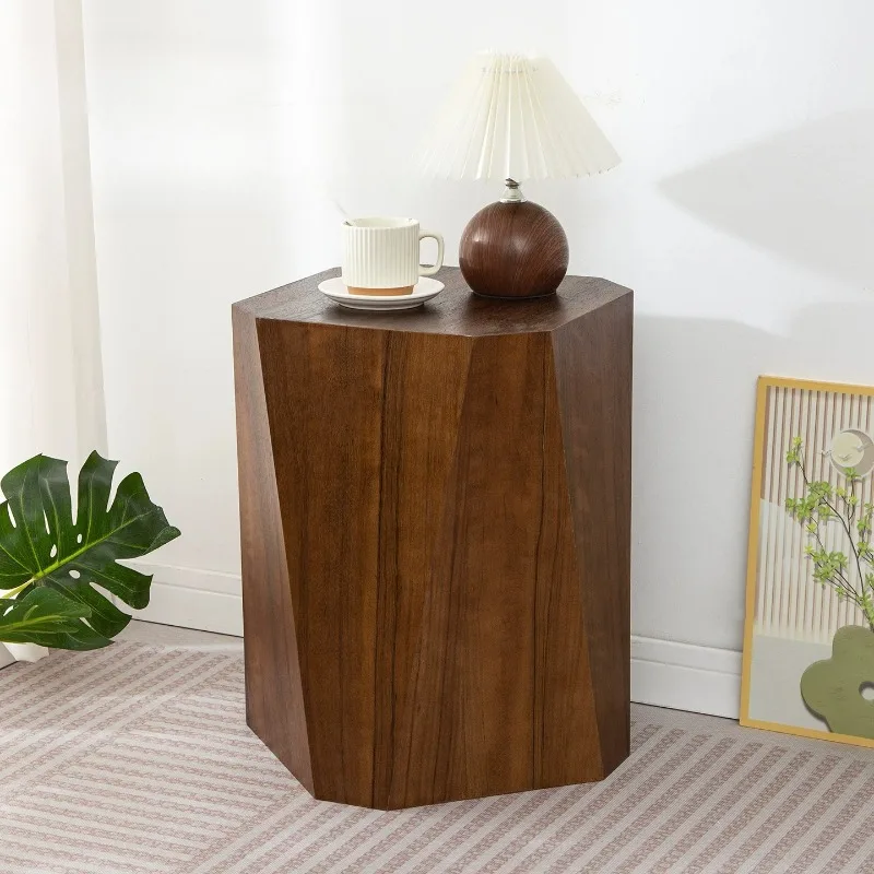 Nordic Creative Octagonal Side Table Minimalist Solid Wood Coffee Tables Bedroom Nightstand for Home