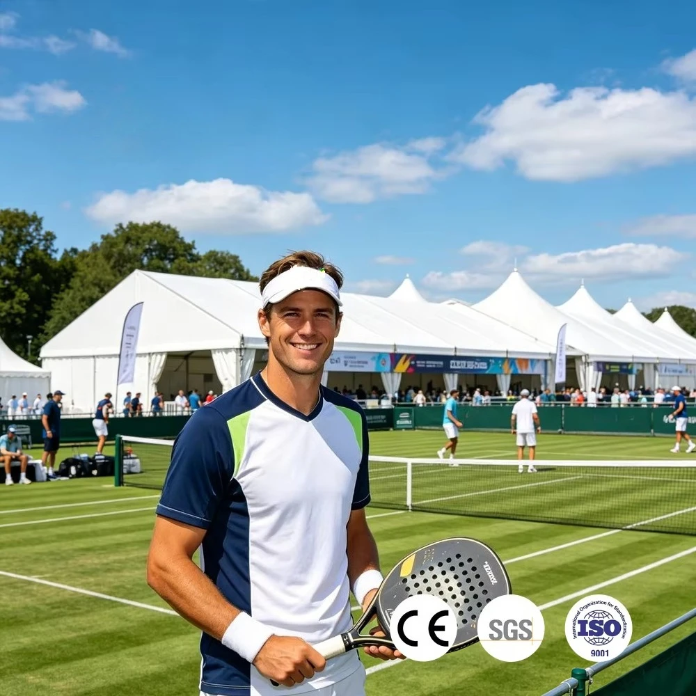 Custom Large Pickleball Court Tent Luxury Aluminum Frame Clear Span Sports Marquee Stadium Venue Event Tent Design