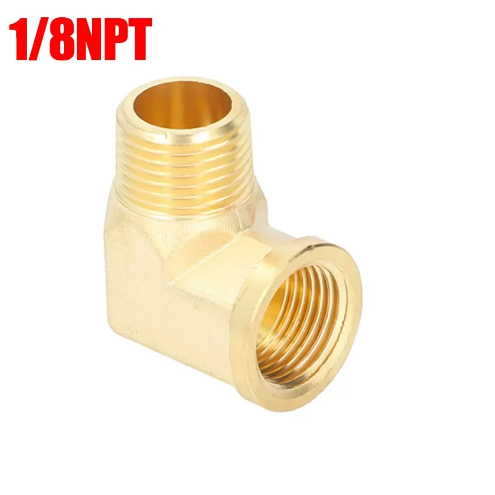 Raccordo per tubo flessibile in ottone 1/8NPT 1/4NPT 3/8NPT 1/2NPT Raccordo per tubo a gomito in ottone da 90 gradi Accoppiatore connettore