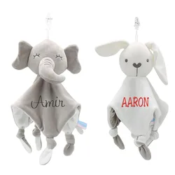 Customized Baby Comfort Plush Dolls Personalized Name Baby Shower Party Gifts Comfort Towel Soft Sleeping Toys with Names