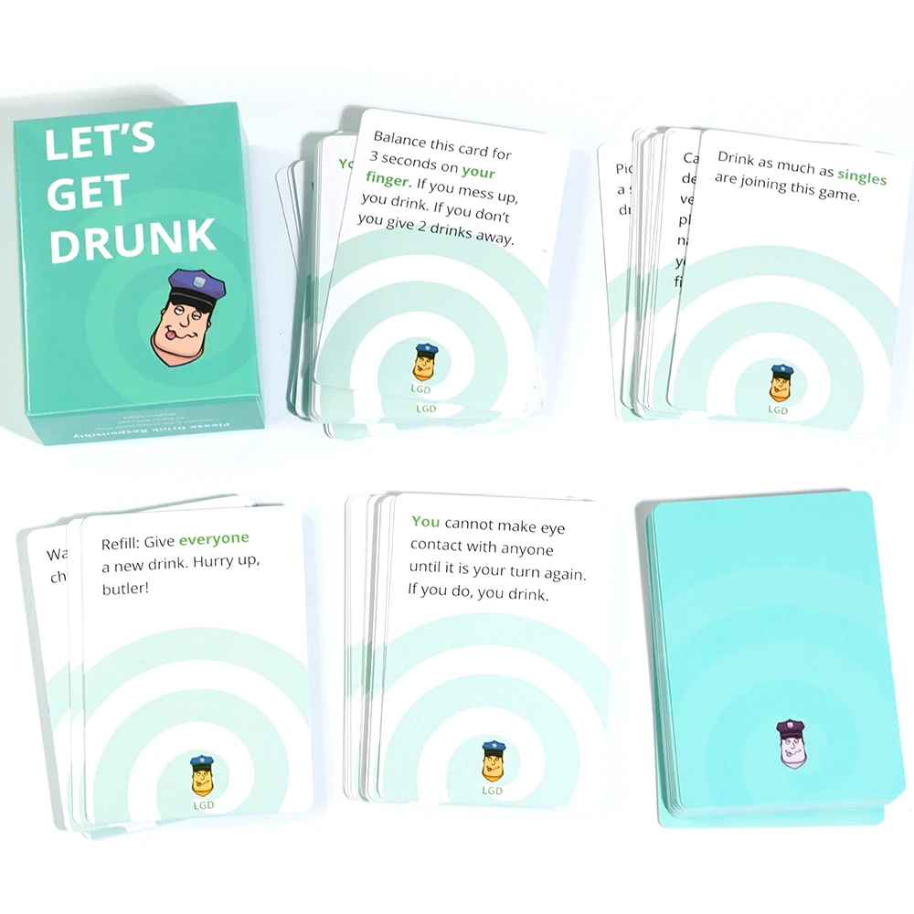 Let\'s Get Drunk Drinking Card Game for Adults Fun Party Board Game Suitable for 2 to 8 Player English