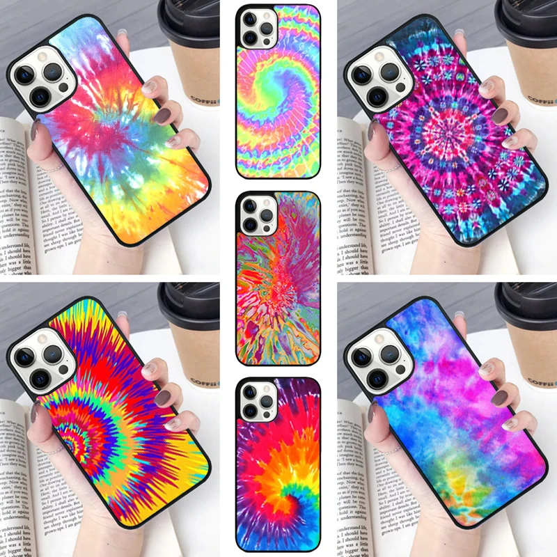 Tie Dye Rainbow Hippie Art Phone Case For iPhone SE2020 15 16 14 13 12 11 Pro Max Coque 8 PLUS 7 mini mobile fundas cover