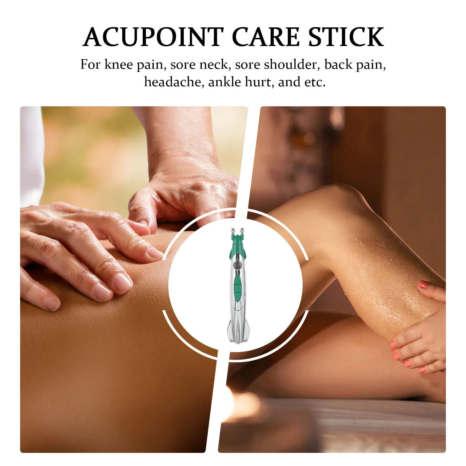 

1 Set Electric Acupuncture Pen For Pain Relief Muscle Massage Device Flat Ball Heads Travel Use Self-Massage Acupressure Tool
