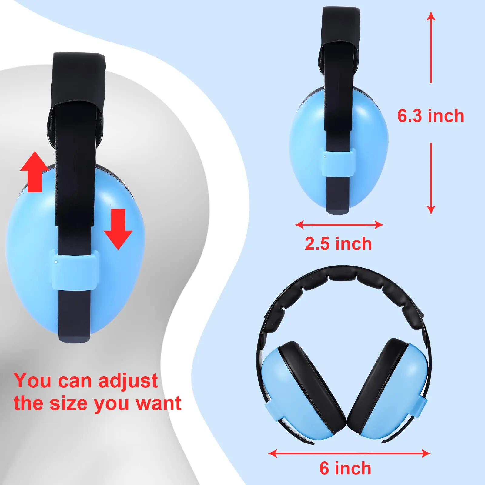 Imagem -05 - Proteção Auricular Neo para Bebé Auscultadores com Cancelamento de Ruído Earmuffs Proteção Auditiva Infantil 03 Anos