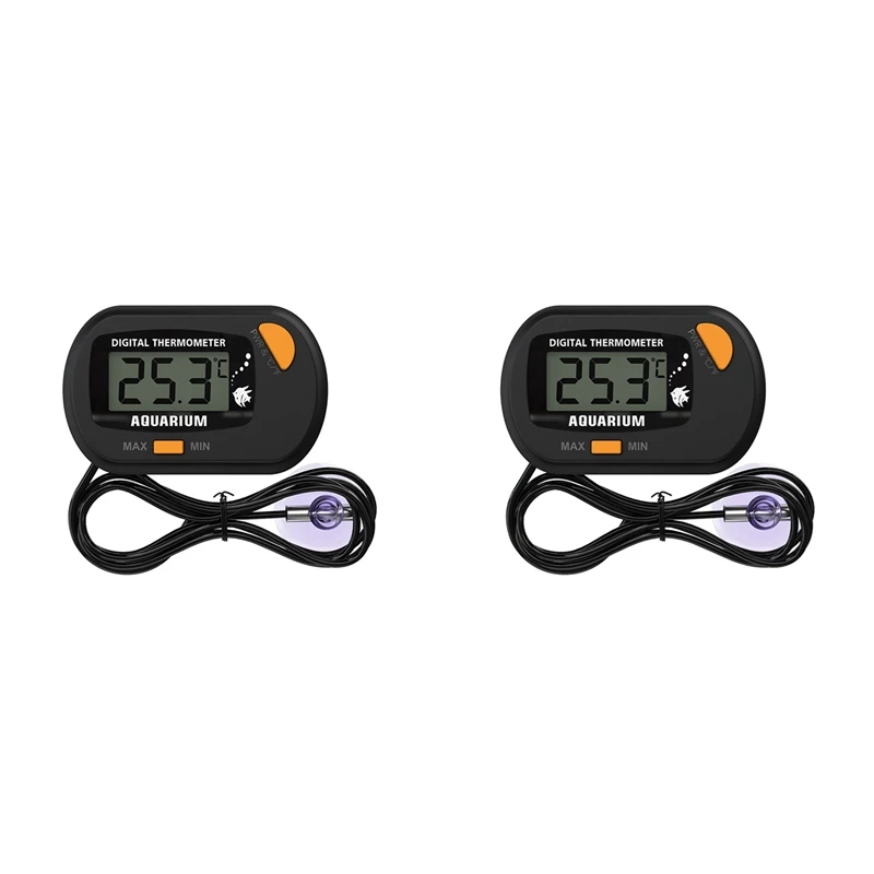 N11R- 2X -50 ℃   - 70 ℃   Digitales Aquarium-Thermometer mit Saugnapf, Temperatursensor, Messgerät, Tester