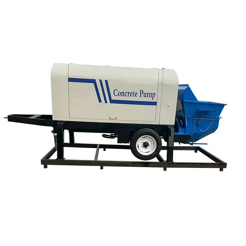 Concrete Pump Truck Machine Trailer Conveying Pouring Pump Concrete Pump