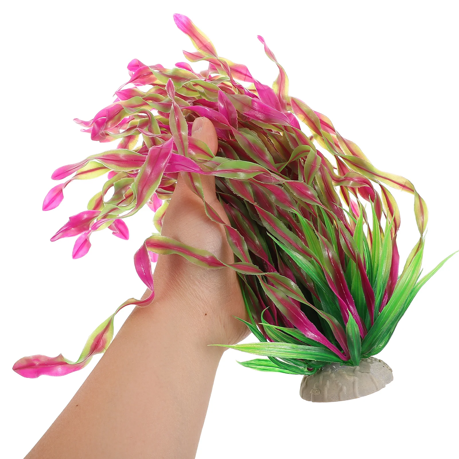 Plantas de agua artificiales, decoraciones de plástico para acuario, adorno falso para pecera, algas marinas