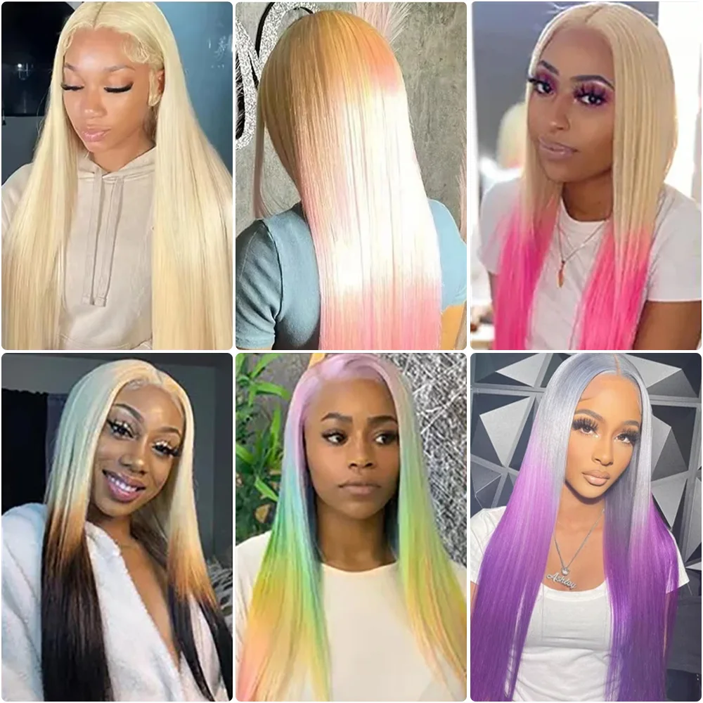 36 Inch 613 Blonde 13x6 HD Lace Frontal Wig 100% Human Hair 200% Density 13x4 Lace Front Wigs Brazilian Bone Straight Preplucked