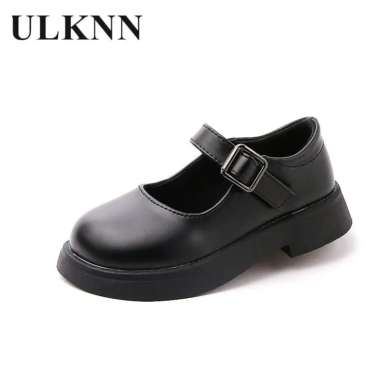 

Kid's Black Mary Jane Shoes For Girls Leather School Shoes Kid Platform Leather Shoe Princess School Shoes Children Peas Flats