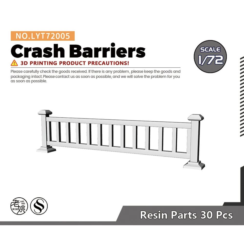 Yao's Studio LYT005 1/72 Crash Barriers  For Model Railroads Display Prop WWII WAR GAMES