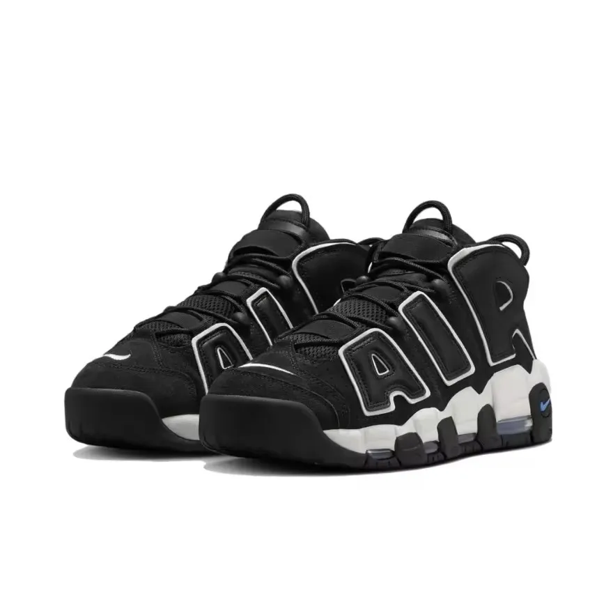 Zapatillas de baloncesto Nike Air More Uptempo Retro منتصف أعلى Cómodas y تنوعا Esquema de colores blanco y Negro para hombres