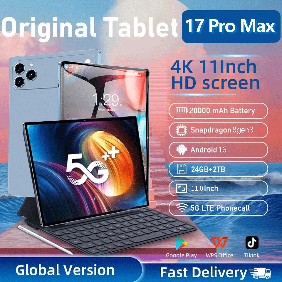 �y�Z�[�����z2026 iPad 17 Pro Max �^�u���b�gPC 11�C���` 24GB 2TB Android16 Snapdragon 8 Gen 3 5G �f���A��SIM�ʘb�Ή� WIFI 20000mAh 4K HD��ʃ^�u���b�g
