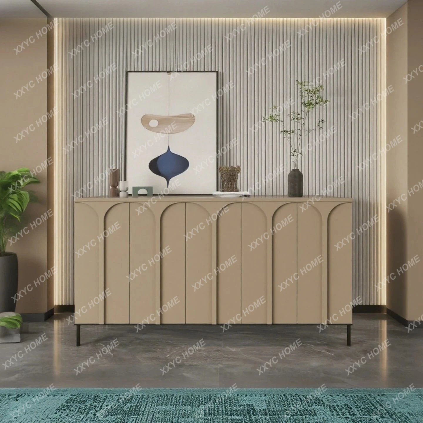 LX minimalist paint dining side cabinet modern tea storage creative personalized entrance cabinet