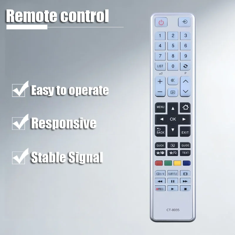 

Applicable to Remote Control Replace CT-8035 Compatible with 40L3453DB 40L1653DB 32W3453DB 32W3451DB 32D3453DB Models