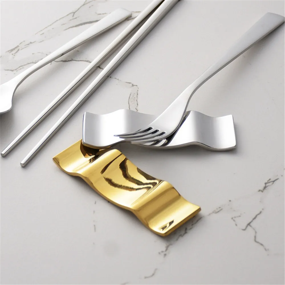 304 Stainless Steel Chopstick Rest, Simple Cutlery Holder, Tableware Placemat, Fork, Spoon, Dining Room, Hotel, Ins