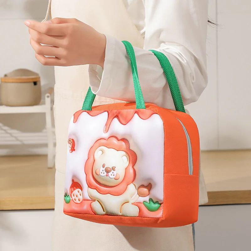 3D Cartoon Lunch Bag Insulated Thermal Food Portable Lunch Box Functional Food Picnic Lunch Bags